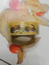 Cinta adhesiva decorativa con dibujo de gato perezoso, pegatina para álbum de recortes, papelería Kawaii