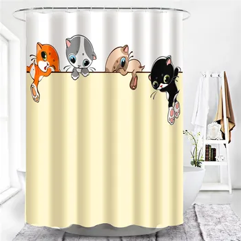 Naughty Cats Over The Wall Waterproof Bathroom Shower Curtains Bath Door Decor Blackout Screen Living Room Bedroom 3D Curtains 
Naughty Cats Over The Wall Waterproof Bathroom Shower Curtains Bath Door Decor Blackout Screen Living Room Bedroom 3D Curtains