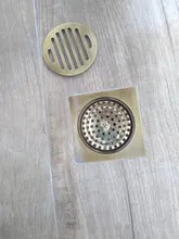 Bathroom-Accessory Floor-Drain Antique Brass Flower-Art Waste-Grate100mm--100mm YT-2104