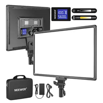 Neewer Super Slim LED Video Light Soft Lighting 40W CRI95+ Dimmable LED Panel with LCD Display, Camera Camcorder Photo Light
Neewer Super Slim LED Video Light Soft Lighting 40W CRI95+ Dimmable LED Panel with LCD Display, Camera Camcorder Photo Light