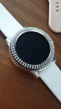 Funda de diamante de dos filas para Samsung Galaxy Watch Active 2, funda de 40mm y 44mm Active2, parachoques ostentoso, Marco fino, accesorios de luz