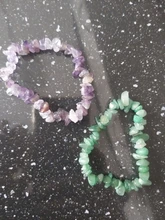 Irregular Natural Crystals 7 Chakras Stone Bracelet Beads Pink Quartz Amethyst Aventurine
