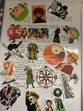 Pegatinas de ONE PIECE de Anime, 50 Uds., Luffy Zoro, pegatina de Ace, calcomanías impermeables, pegatina para patineta para maleta para portátil, guitarra, nevera