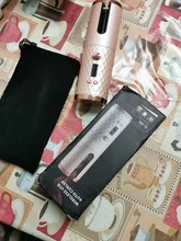 Rizador de pelo automático de hierro, rizador inalámbrico de aire recargable por USB para rizos y ondas, pantalla LCD, rizador de cerámica