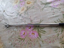 Garra telescópica compacta, masajeador rascador trasero de acero inoxidable, ajustable, para rascar la espalda, protector de mano