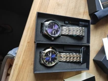 NEKTOM-relojes de lujo para parejas, relojes de cuarzo de acero inoxidable, resistentes al agua, para hombres y mujeres