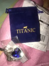 Colgante collar con corazón de Titanic de OCéANO AZUL corazón amor para siempre + bolsa de terciopelo