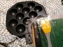 12 agujeros de aleación de aluminio de Takoyaki Pan fabricante de Takoyaki 18 hoyos Chibi Maruko máquina de formas molde Pan pulpo máquina de cocción