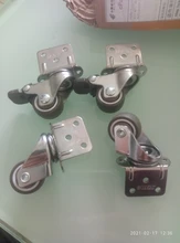 4 Uds muebles ruedas suave giratorio de goma rueda bastante de ruedas para Carro de bebé ruedas para cama hogar accesorio