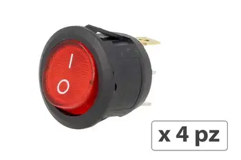 4 PCs round Switch Button rocker On Off Push Button Switch 3 pins with Led indicator pilot light red 12V car boat hole
4 PCs round Switch Button rocker On Off Push Button Switch 3 pins with Led indicator pilot light red 12V car boat hole