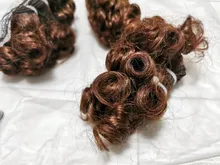 Code Calla-extensiones de pelo ondulado doble tie, rizadas y saltarinas, extensiones de cabello humano brasileño Remy, Color marrón oscuro Natural, rizado corto