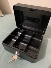 Caja fuerte de acero con cerradura de llave portátil, Mini caja de almacenamiento de dinero de seguridad, moneda oculta, joyería