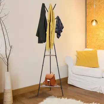 Standing coat rack Metal Coat Rack Tree Shape for Hanging Clothes Bags 6 Hooks with 2 Shelves 32.5x45.5x182cm
Standing coat rack Metal Coat Rack Tree Shape for Hanging Clothes Bags 6 Hooks with 2 Shelves 32.5x45.5x182cm