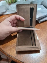 Cartera corta de cuero para hombre, monedero de Color sólido, Estilo Vintage, famosas, carteras masculinas