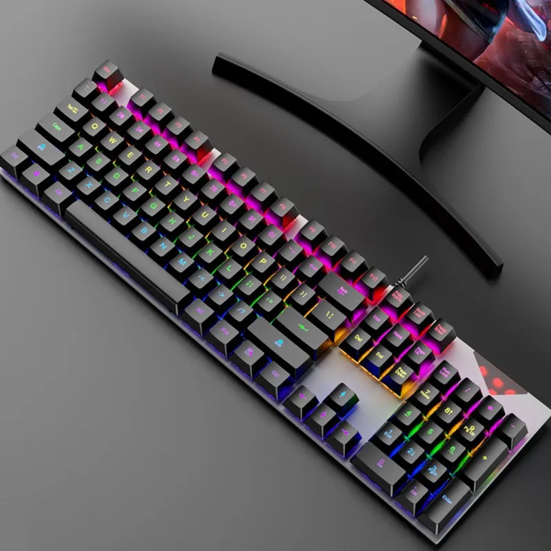Generic Real Mechanical Keyboard 104 Keys 20 Kinds Light Mode Backlit