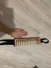 Correa para morder duradera para adiestramiento de perros, funda de almohada con 2 asas de cuerda para entrenamiento, malois, Pastor Alemán, Rottweiler, juguete para masticar mascotas