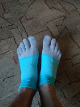 Calcetines de Invierno 1 pares 38-43 de los hombres al aire libre \ transpirable de algodón dedo del pie calcetines de deporte ciclismo correr 5 dedo del pie zapatillas calcetín