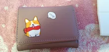 Cartera pequeña de piel sintética con bolsillo para monedas para Mujer, monedero pequeño, diseño de Corgi Doge