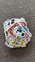 Pegatina de Snoopy de dibujos animados, Grafiti de manualidades, Skateboard, Maleta, guitarra, equipaje, portátil, teléfono, juguete clásico, 54 Uds.