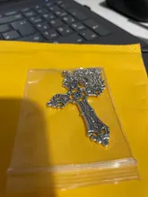 Collar de cadena con dije de Cruz para hombres y mujeres, Gargantilla gruesa, regalo de joyería