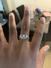 Anillo abierto con cara llorona para mujer, sortija ajustable de Color plateado antiguo, diseño geométrico, con caras y lágrimas