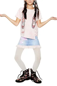 Brand: Uneven- Genre: Girl Category: T-shirts & Tops- …Color: pink, Size: 7_8 
Brand: Uneven- Genre: Girl Category: T-shirts & Tops- …Color: pink, Size: 7_8