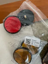 4 Uds Reflector redondo de 2 pulgadas Universal para motocicleta ATV Dirt Bike, naranja y rojo