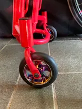 100mm moto ruedas de repuesto con rodamientos de aleación de aluminio resistente al desgaste de piezas de Scooter Kick Scooters accesorios 2 unids/set