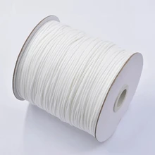 Cordón de algodón encerado para fabricación de joyas, correa de cuerda de 0,5/0,8/1,0/1,2/1,5/2,0/2,5/3,0mm, color negro, marrón y blanco, 10 m/lote