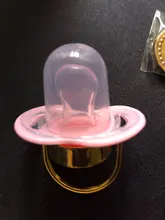 Chupete de bebé con diamantes de imitación, elegante accesorio infantil con brillantes, en color rosa