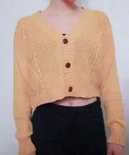 Cárdigan informal de punto para mujer, Chaqueta de punto con abertura frontal Floral, suéter de manga larga informal, prendas de vestir