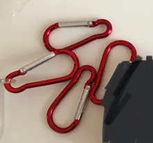 5 uds mosquetón de escalada con botón D-anillo Clip Camping senderismo gancho al aire libre deportes de múltiples colores de aluminio hebilla de seguridad llavero