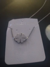 DOTOFI-collar con colgante de trébol de cuatro hojas para mujer, joyería de moda de calidad de acero inoxidable