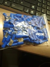 Conector de Cable de crimpado de pala aislada, Kit de Terminal macho hembra de 100mm, 16-14 AWG, 22-16AWG, 12-10AWG, 6,3 Uds.