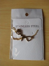 DOTIFI-collar de acero inoxidable para mujer, colgante de corazón de amor, joyería de compromiso, Color dorado y plateado