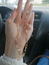 Collar de cadena gruesa steampunk para hombre y mujer, gargantilla punk con cierre, colgante, collares con estilo dorado grueso