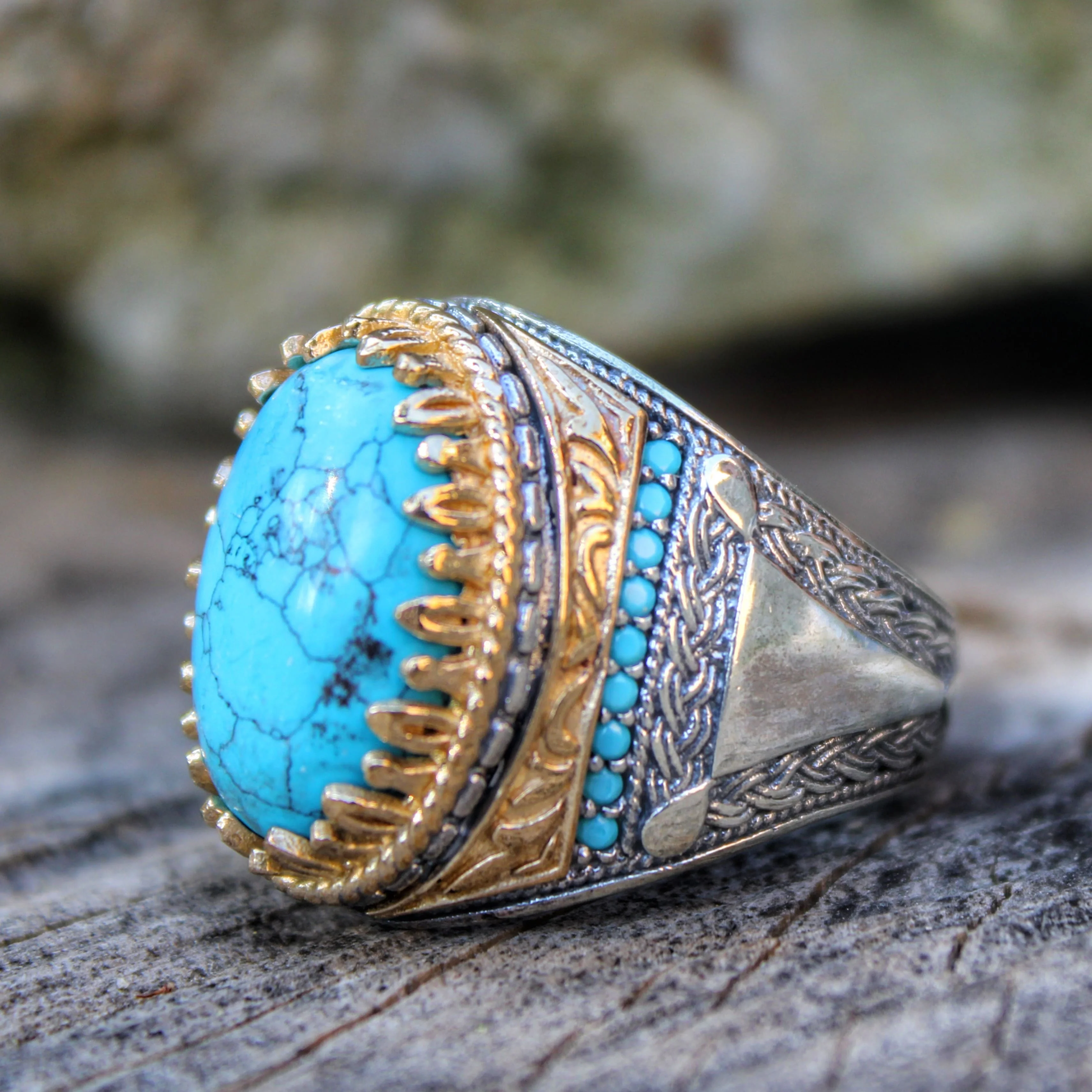 Real Pure 925 Sterling silver ring real turquoise stone hand made made in turkey luxury and trendy model vintage style new model
Real Pure 925 Sterling silver ring real turquoise stone hand made made in turkey luxury and trendy model vintage style new model