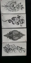 Pegatinas de tatuaje temporal a prueba de agua para hombre y mujer, tatuaje Negro Grande, Cráneo de Tigre, León, Lobo, rosa, pierna, pecho, tatuaje falso para brazo