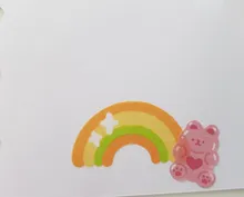 Rollo de cinta Washi de colores, arco de frutas de arcoíris, pegatinas redondas para álbum de recortes, 100 Uds.