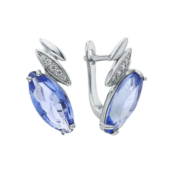 Silver earrings with sitals and cubic zirconium sunlight sample 925
Silver earrings with sitals and cubic zirconium sunlight sample 925