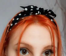 Diadema ancha para mujer, Diadema con lazo cruzado estilo coreano, diadema de lunares, Bonito aro para la cabeza, tocado, 2020