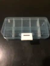 Caja de almacenamiento de joyería transparente ajustable, caja organizadora de plástico portátil con 10 ranuras para joyas, pendientes, pastillas y medicamentos, contenedores de viaje