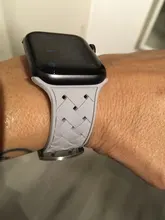 Correa de silicona para Apple watch 6, 44mm, 40mm, serie 5, 4, 3, 2 SE, accesorios, correa de Patrón de tejido, pulsera iWatch de 42mm y 38mm