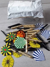 18 Uds (6 sets) profesional dardos de punta de acero s vuelo de dardos de punta de acero dardos con buen vuelos interior fitness
