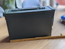 Caja de munición de Metal de 30 Cal, caja de soporte de acero sólido militar y del ejército para Rifle de escopeta a largo plazo, almacenamiento de munición de pistola Nerf