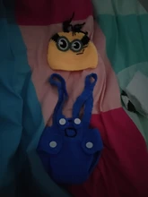 Pelele con capucha para recién nacido, atrezos para fotografía de bebés, ropa de punto de ganchillo para bebé, traje infantil, botón, Minions