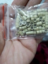 100 uds/Jar 5,0*3,0*3,0mm Micro forrados de silicona anillos/enlaces/Cuentas MICRO anillo enlace cuentas de engarce pelo utensilios para extensiones