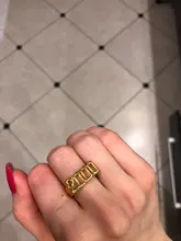 Anillos de acero inoxidable para año de nacimiento para hombre y Mujer, sortija de boda inglesa antigua, banda gótica Vintage, joyería Punk, 2021