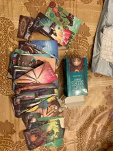 Cartas de Tarot doradas para fiesta familiar, cartas de juego de escritorio con guía en inglés, 78 Uds., venta al por mayor