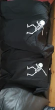 Camiseta de manga corta de alta calidad para hombres, camisa con estampado de calavera, 100% de algodón, informales, cuello redondo, de verano